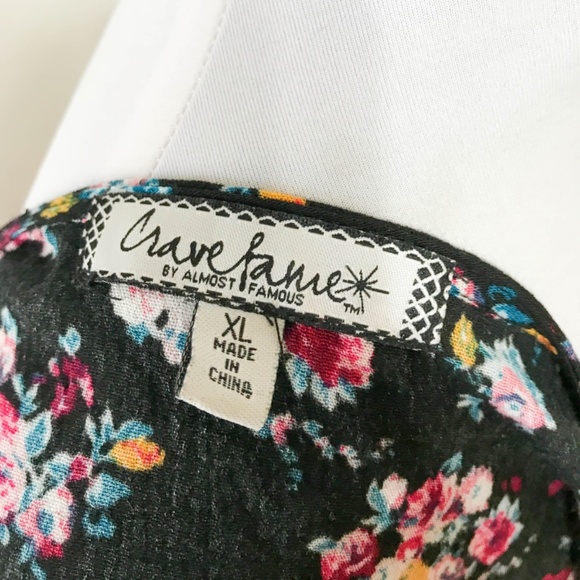 Almost Famous Floral Surplus Wrap Front Top - Picture 4 of 13